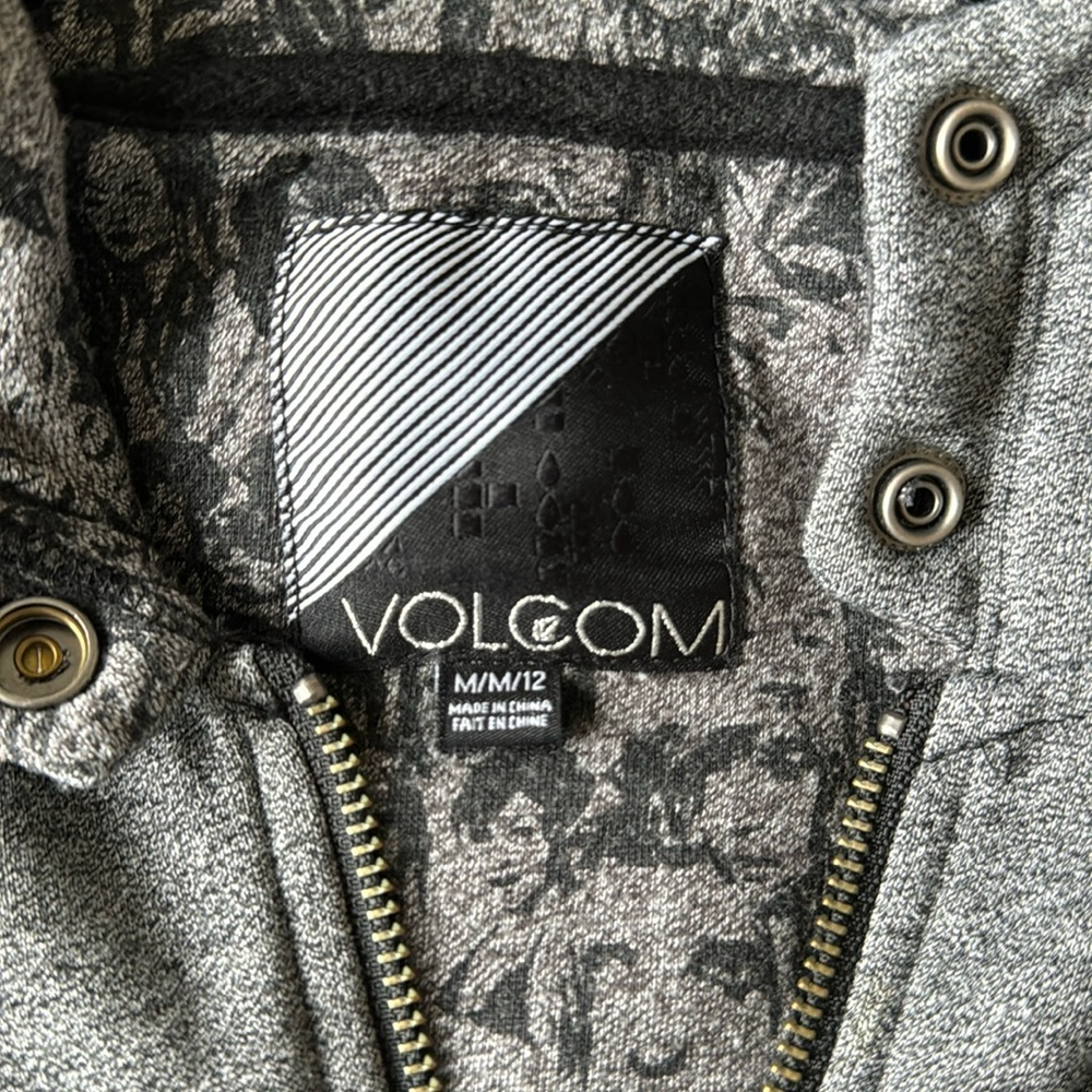 Volcom  studded grey lightweight hoodie